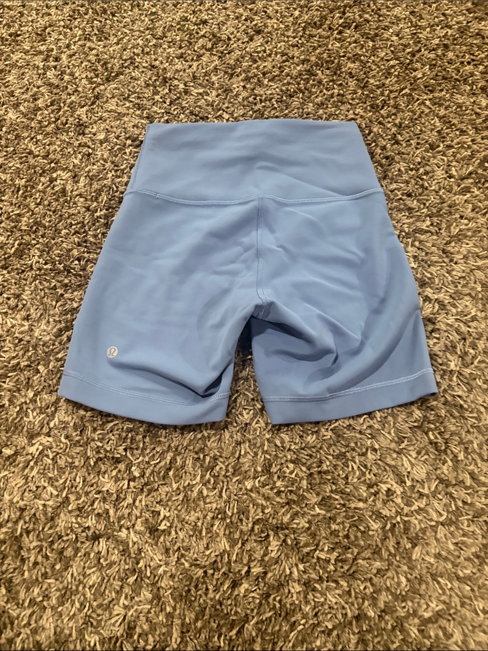 lululemon athletica High-Rise Bike Shorts in Soft Blue - Picture 2 of 3